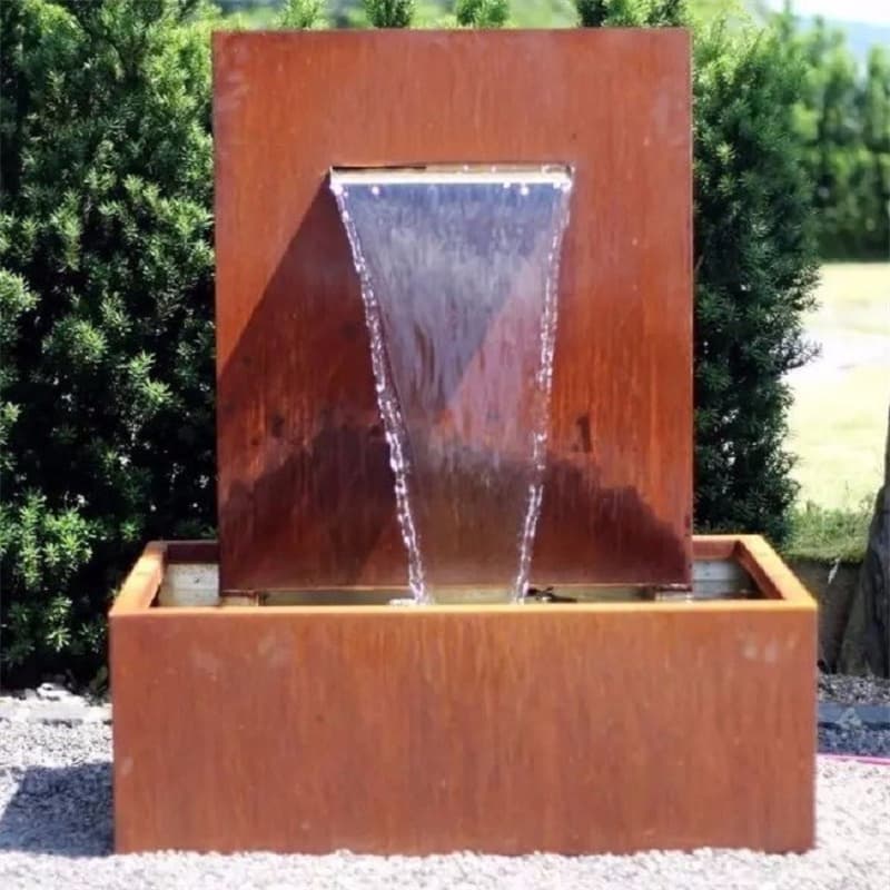 Vintage Style Corten Outdoor Water Fountain Services